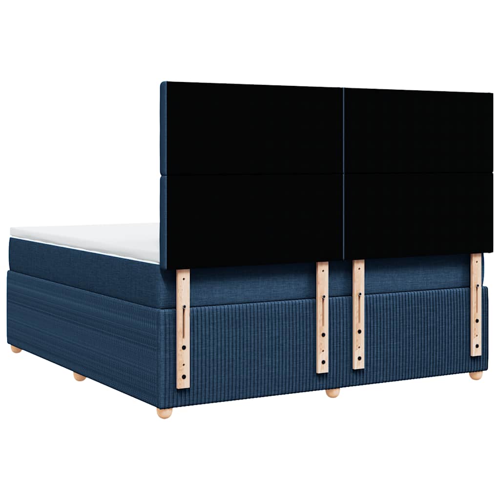 Boxspring met matras stof blauw 180x200 cm is nu te koop bij PeponiXL, paradijselijk wonen!