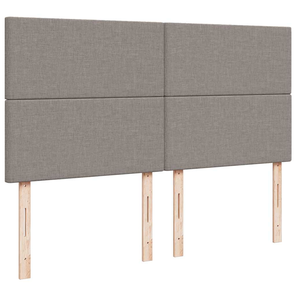 Boxspring met matras stof taupe 200x200 cm is nu te koop bij PeponiXL, paradijselijk wonen!
