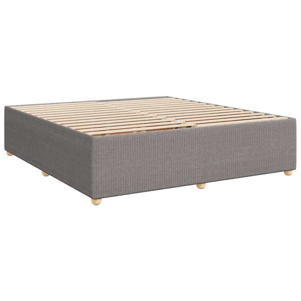 Boxspring met matras stof taupe 200x200 cm is nu te koop bij PeponiXL, paradijselijk wonen!