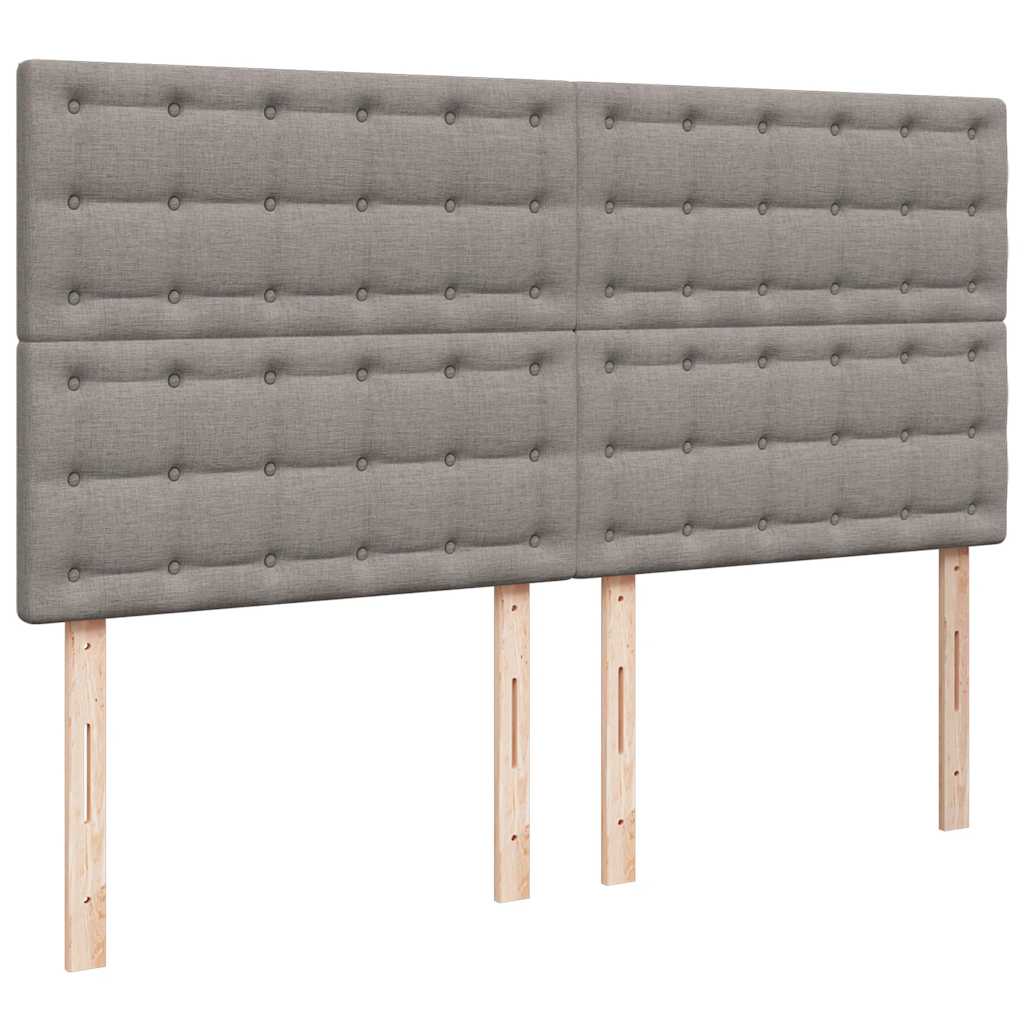 Boxspring met matras stof taupe 200x200 cm is nu te koop bij PeponiXL, paradijselijk wonen!