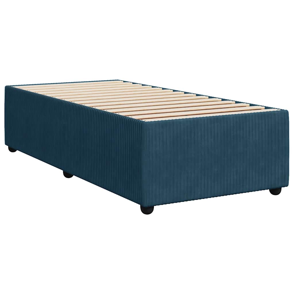 Boxspring met matras fluweel blauw 80x200 cm
