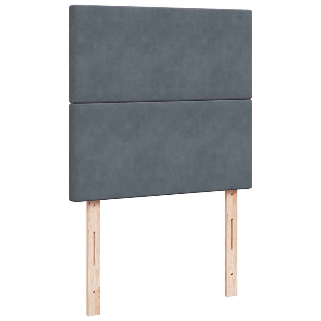 Boxspring met matras fluweel donkergrijs 100x200 cm is nu te koop bij PeponiXL, paradijselijk wonen!