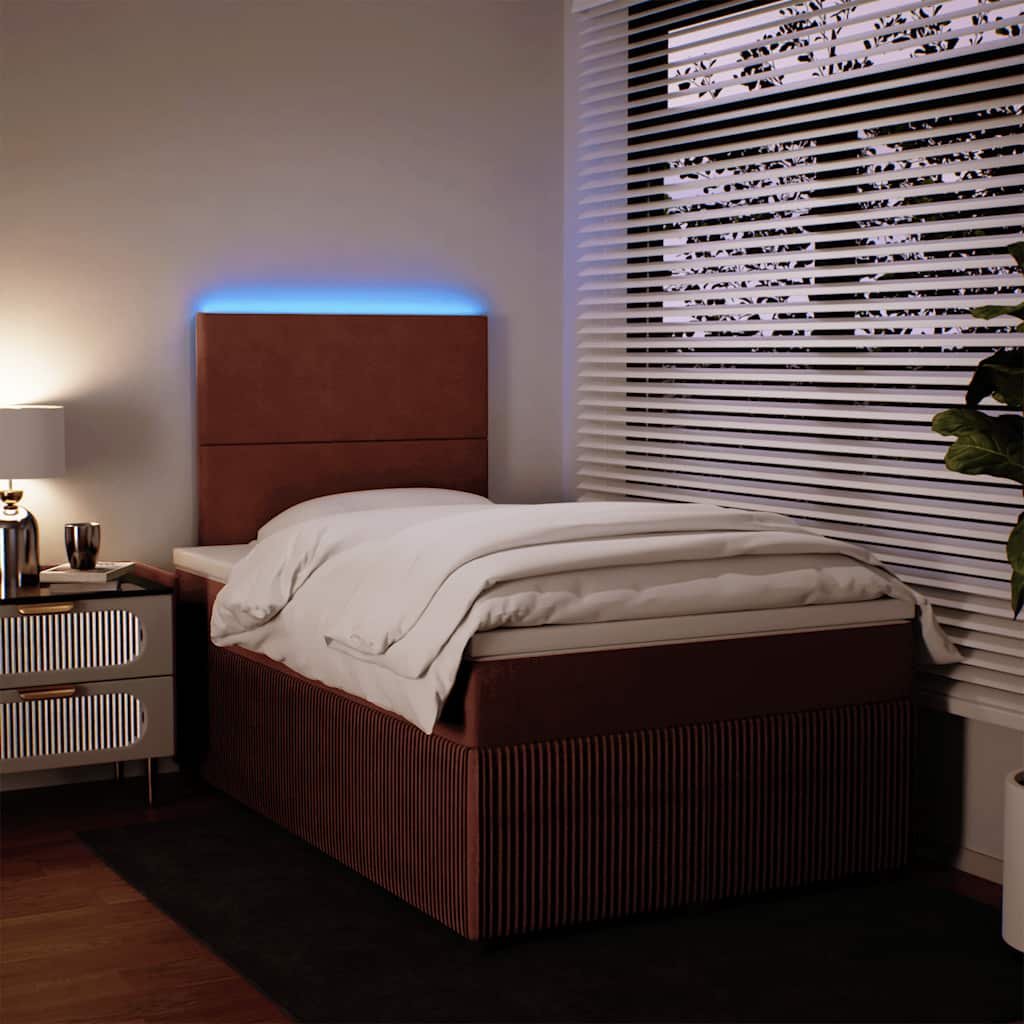 Boxspring met matras fluweel roze 120x190 cm is nu te koop bij PeponiXL, paradijselijk wonen!