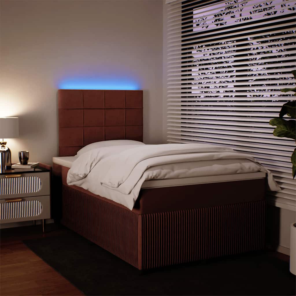Boxspring met matras fluweel roze 120x190 cm is nu te koop bij PeponiXL, paradijselijk wonen!