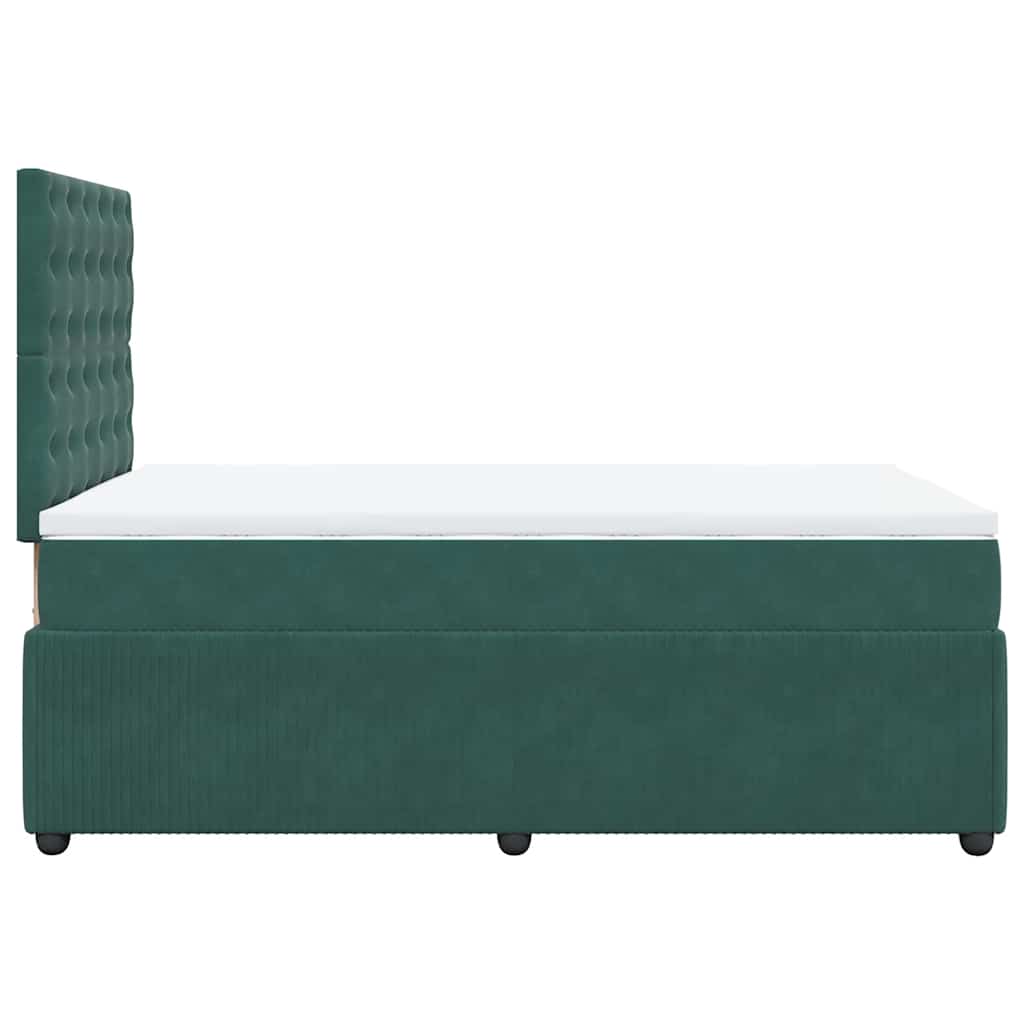 Boxspring met matras fluweel donkergroen 120x190 cm is nu te koop bij PeponiXL, paradijselijk wonen!