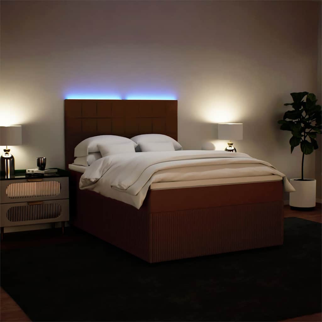Boxspring met matras fluweel roze 140x190 cm is nu te koop bij PeponiXL, paradijselijk wonen!