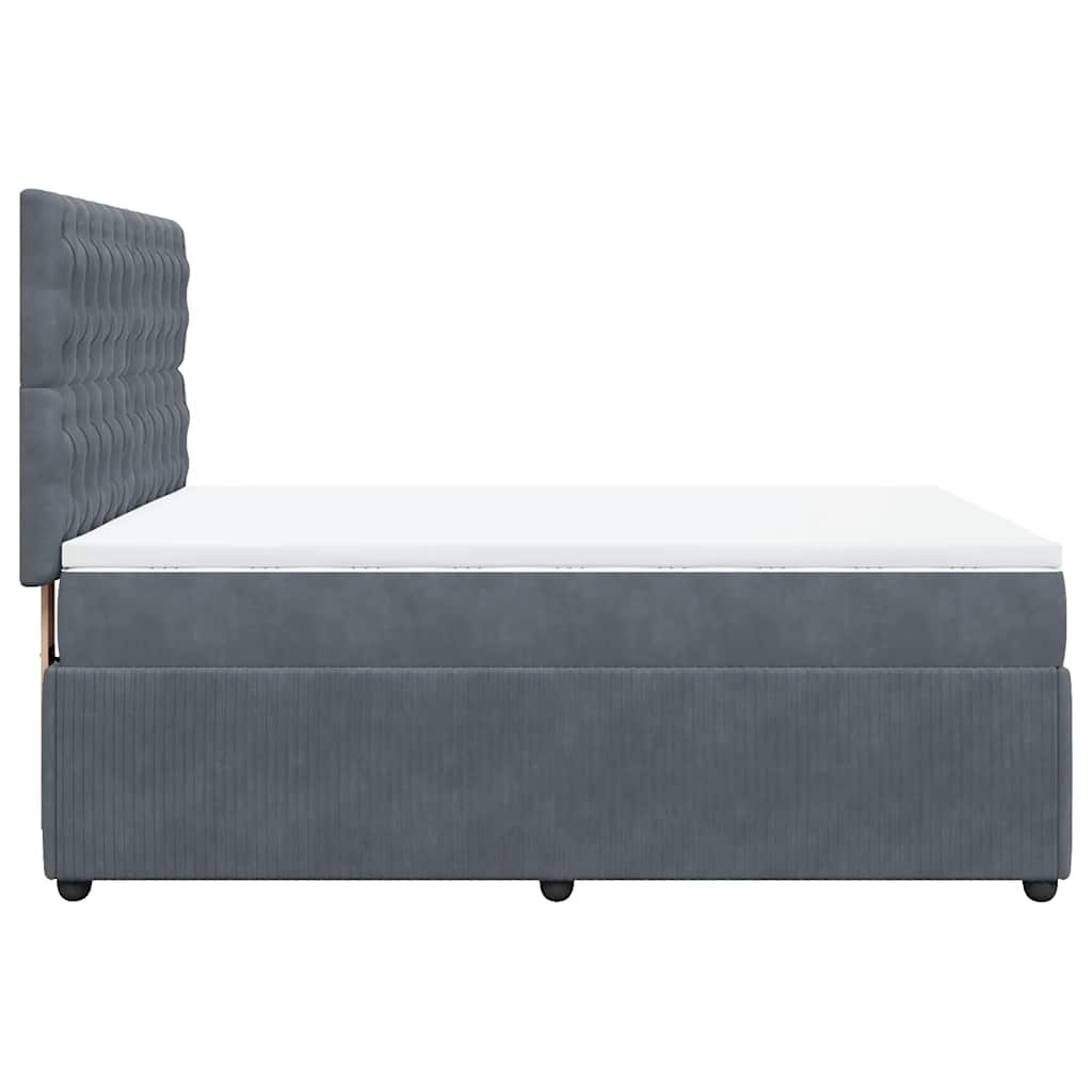 Boxspring met matras fluweel donkergrijs 140x200 cm is nu te koop bij PeponiXL, paradijselijk wonen!