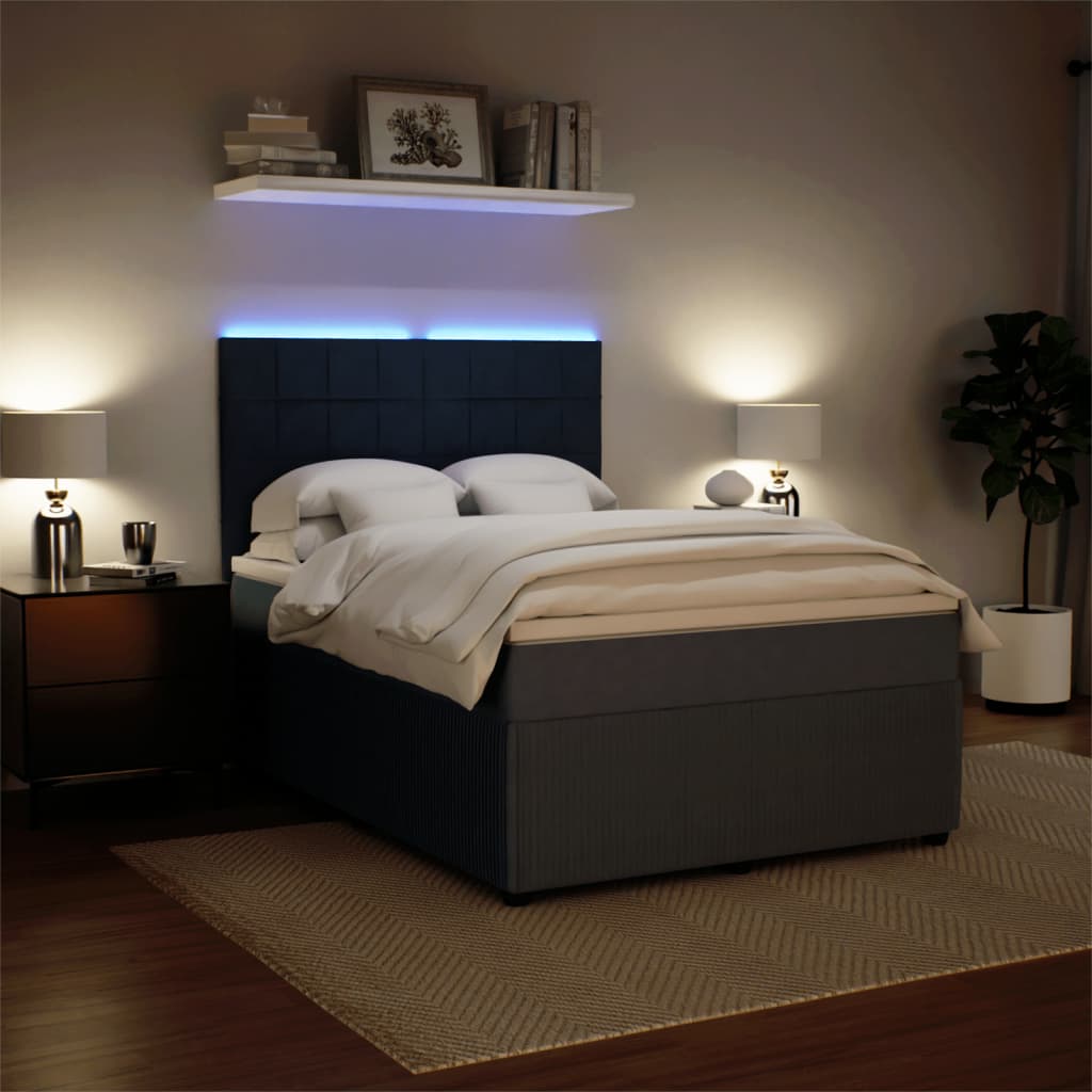 Boxspring met matras fluweel donkergrijs 160x200 cm is nu te koop bij PeponiXL, paradijselijk wonen!