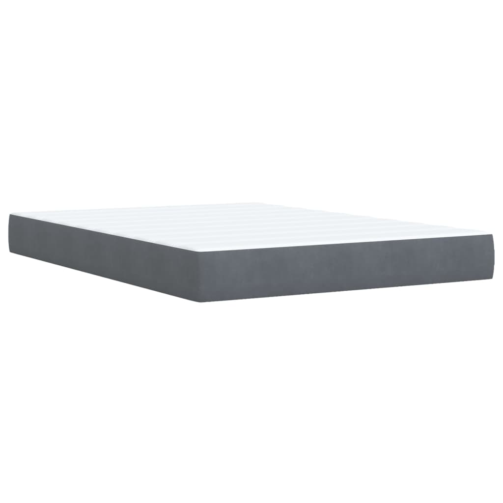 Boxspring met matras fluweel donkergrijs 160x200 cm is nu te koop bij PeponiXL, paradijselijk wonen!