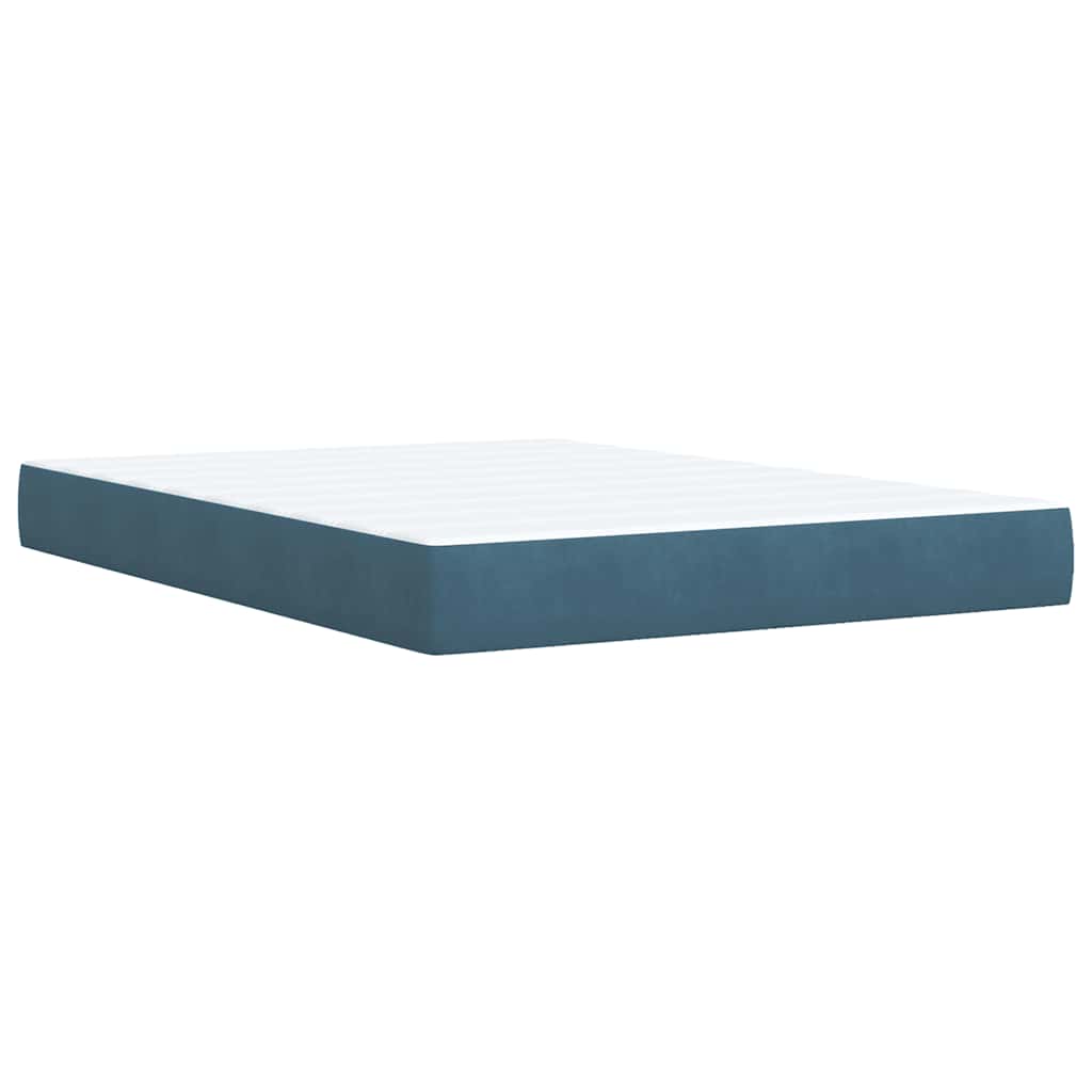 Boxspring met matras fluweel blauw 160x200 cm is nu te koop bij PeponiXL, paradijselijk wonen!