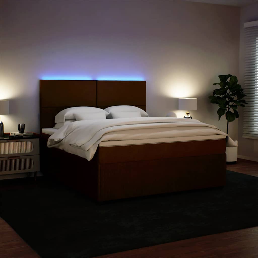 Boxspring met matras fluweel roze 180x200 cm is nu te koop bij PeponiXL, paradijselijk wonen!