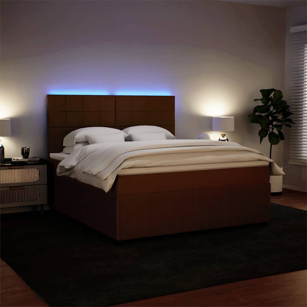 Boxspring met matras fluweel roze 180x200 cm is nu te koop bij PeponiXL, paradijselijk wonen!