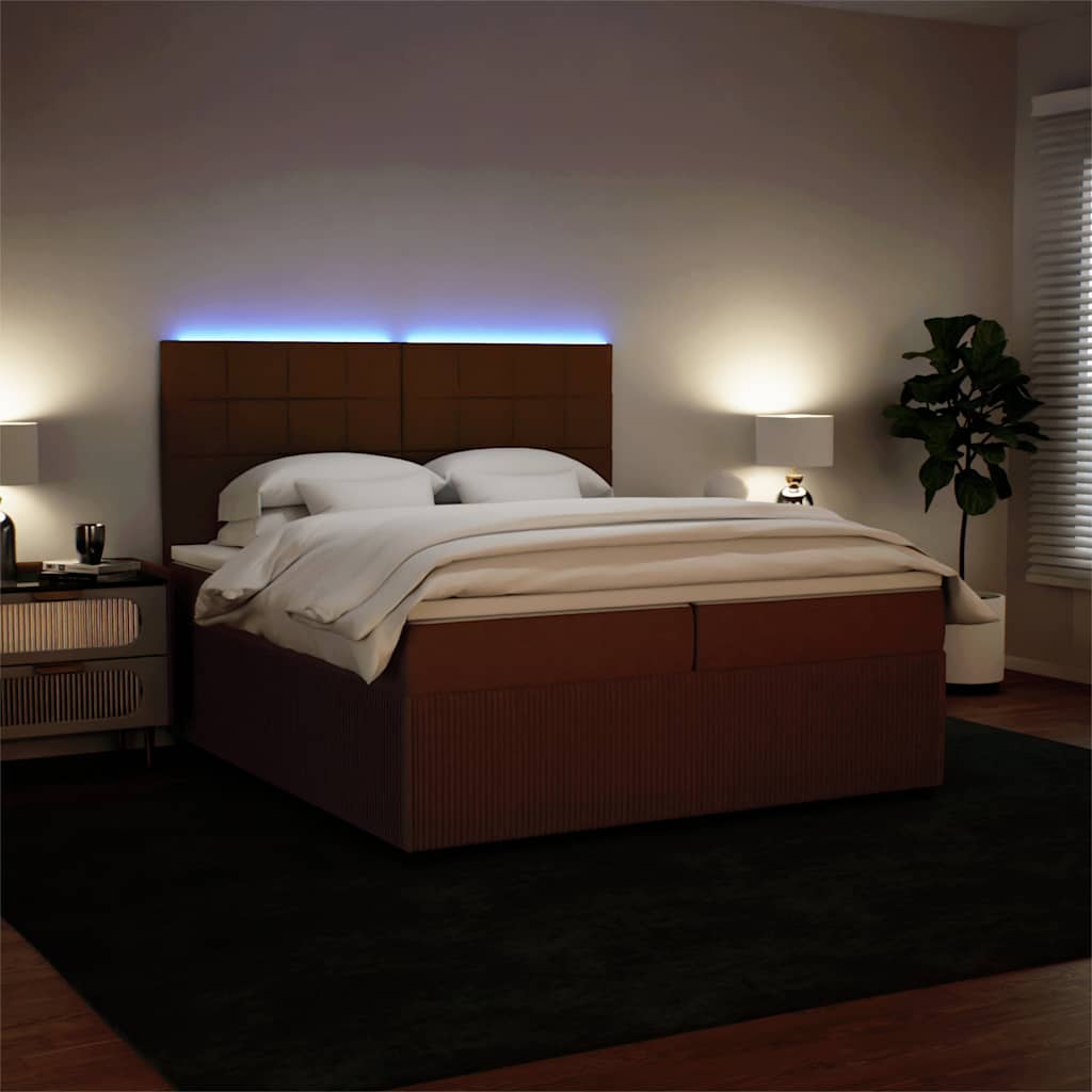 Boxspring met matras fluweel roze 200x200 cm is nu te koop bij PeponiXL, paradijselijk wonen!