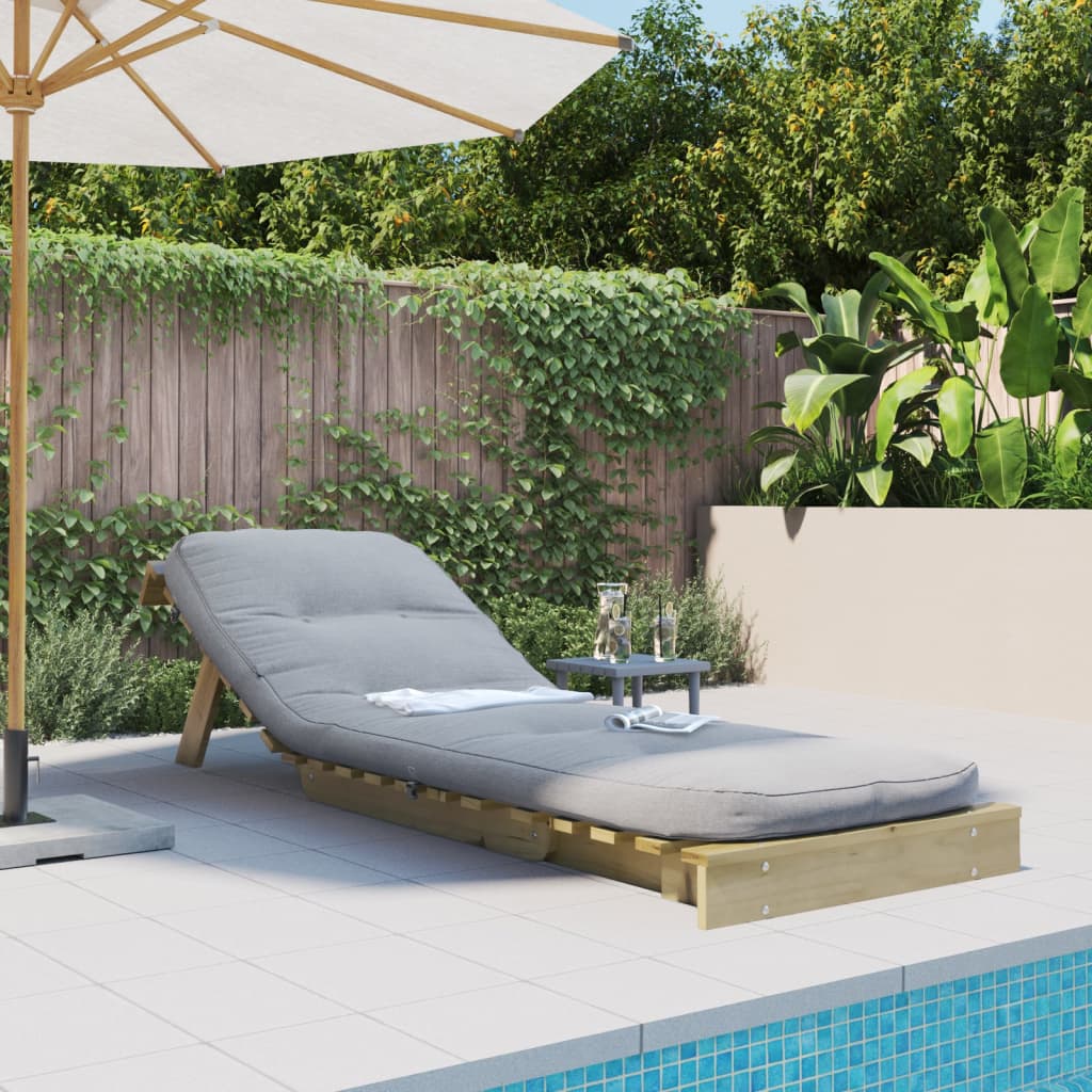 Futon slaapbank met matras 70x206x11 cm geïmpregneerd hout is nu te koop bij PeponiXL, paradijselijk wonen!