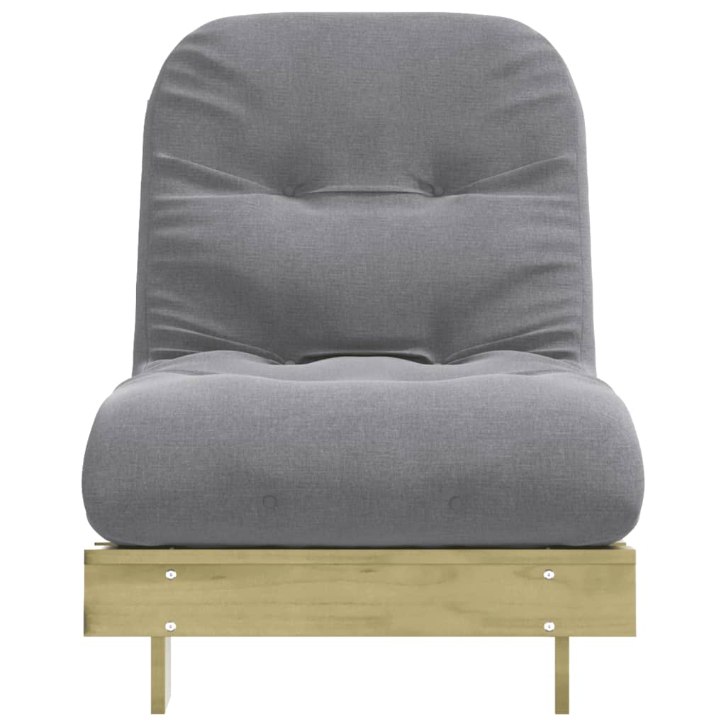 Futon slaapbank met matras 70x206x11 cm geïmpregneerd hout is nu te koop bij PeponiXL, paradijselijk wonen!