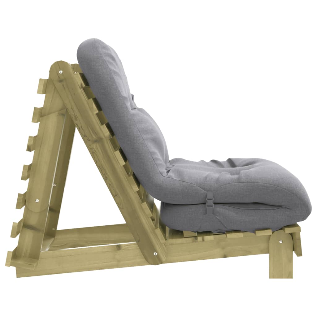 Futon slaapbank met matras 70x206x11 cm geïmpregneerd hout is nu te koop bij PeponiXL, paradijselijk wonen!