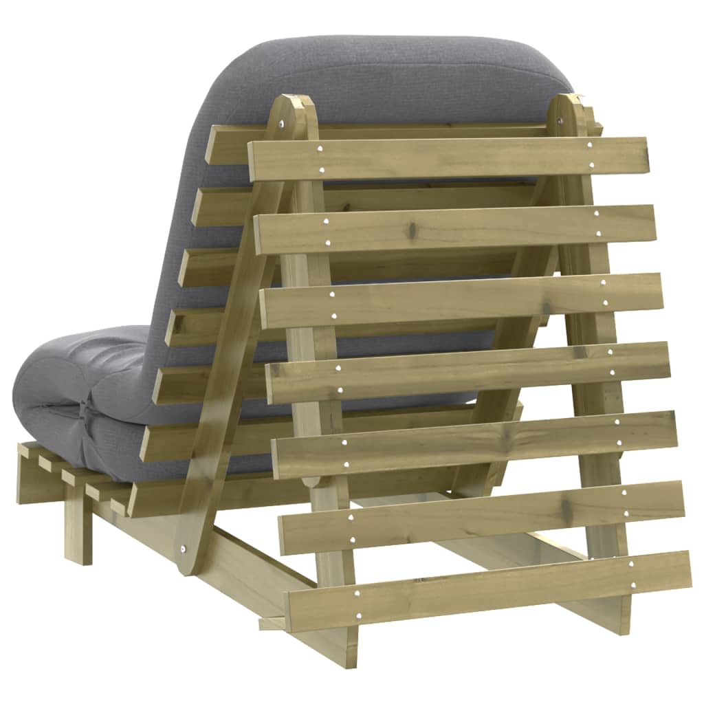 Futon slaapbank met matras 70x206x11 cm geïmpregneerd hout is nu te koop bij PeponiXL, paradijselijk wonen!