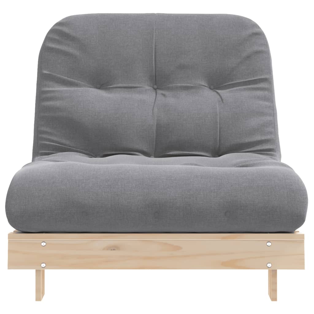 Futon slaapbank met matras 80x206x11 cm massief grenenhout is nu te koop bij PeponiXL, paradijselijk wonen!