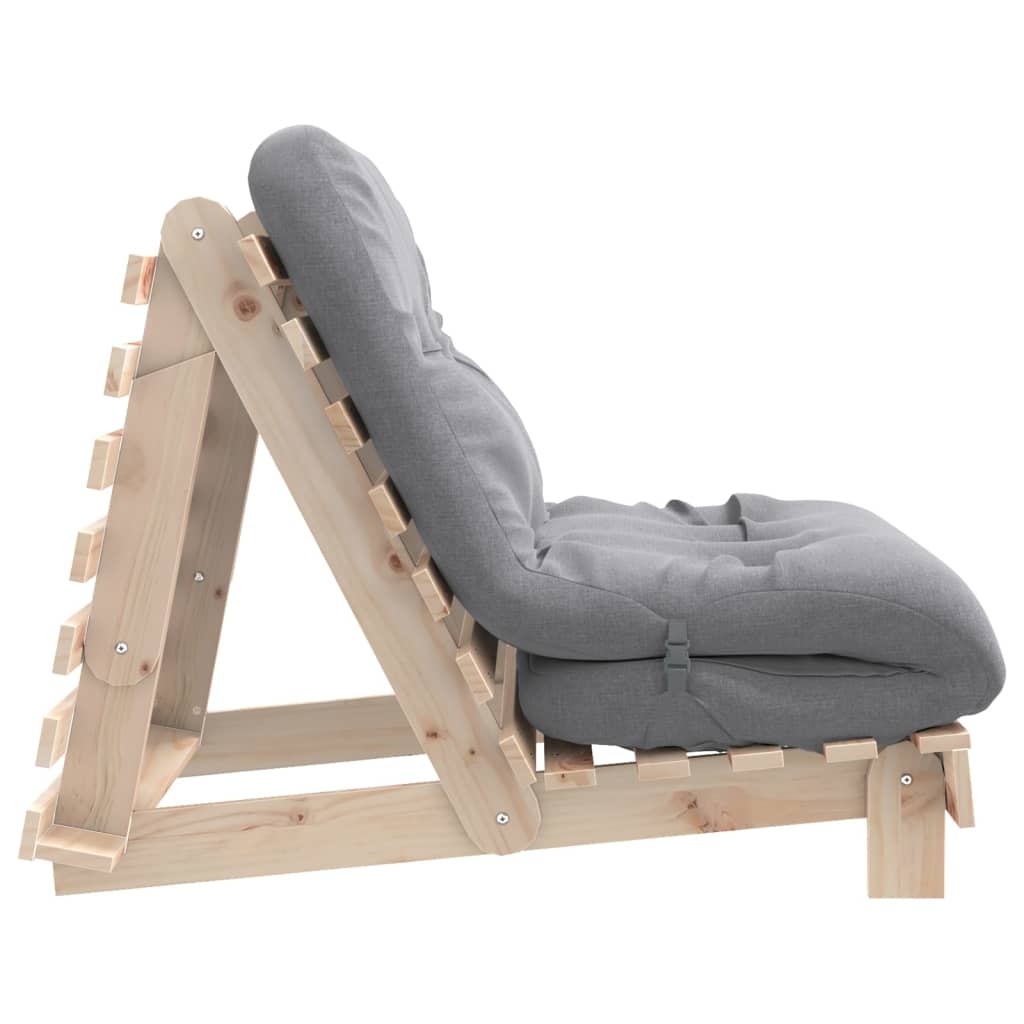 Futon slaapbank met matras 80x206x11 cm massief grenenhout is nu te koop bij PeponiXL, paradijselijk wonen!