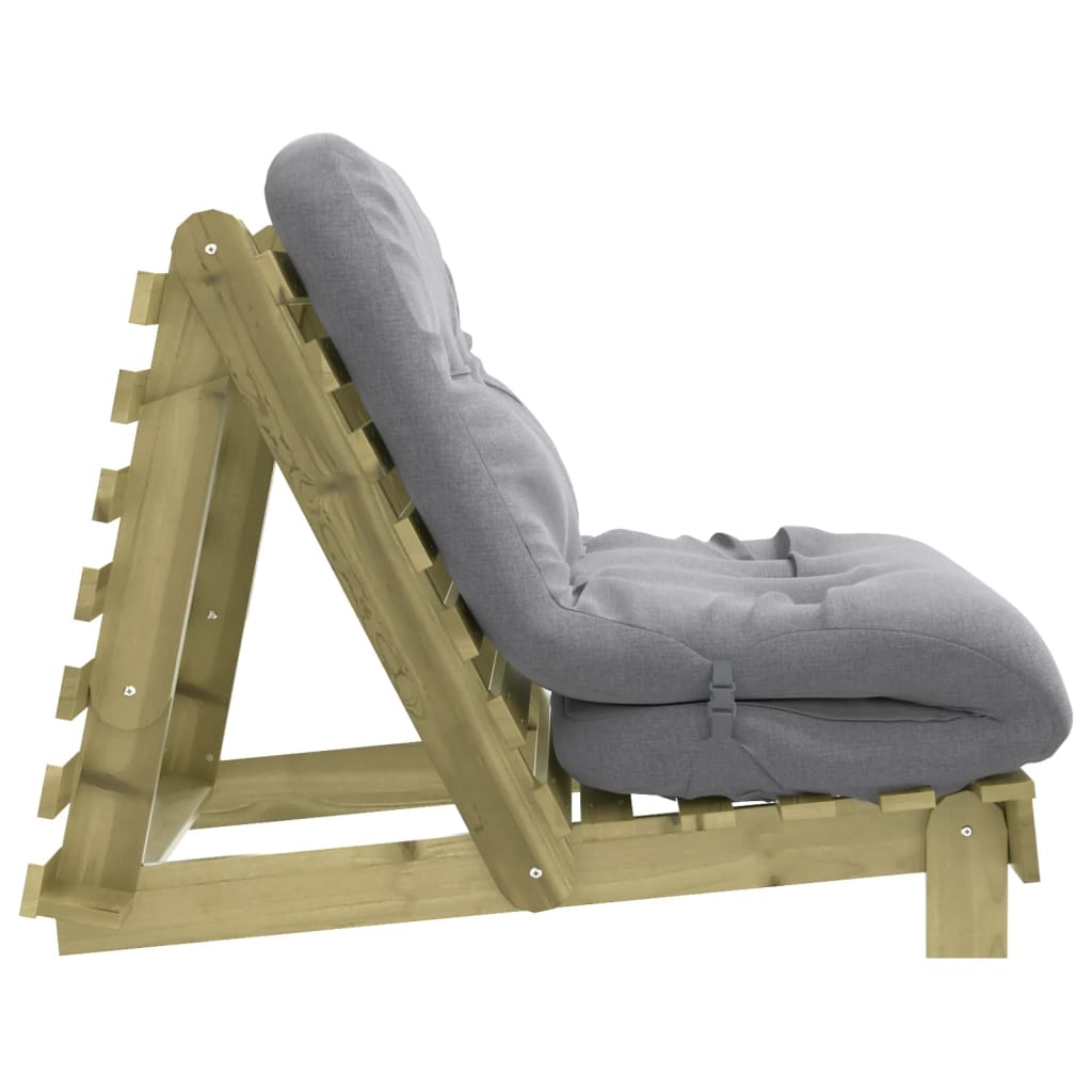 Futon slaapbank met matras 80x206x11 cm geïmpregneerd hout is nu te koop bij PeponiXL, paradijselijk wonen!