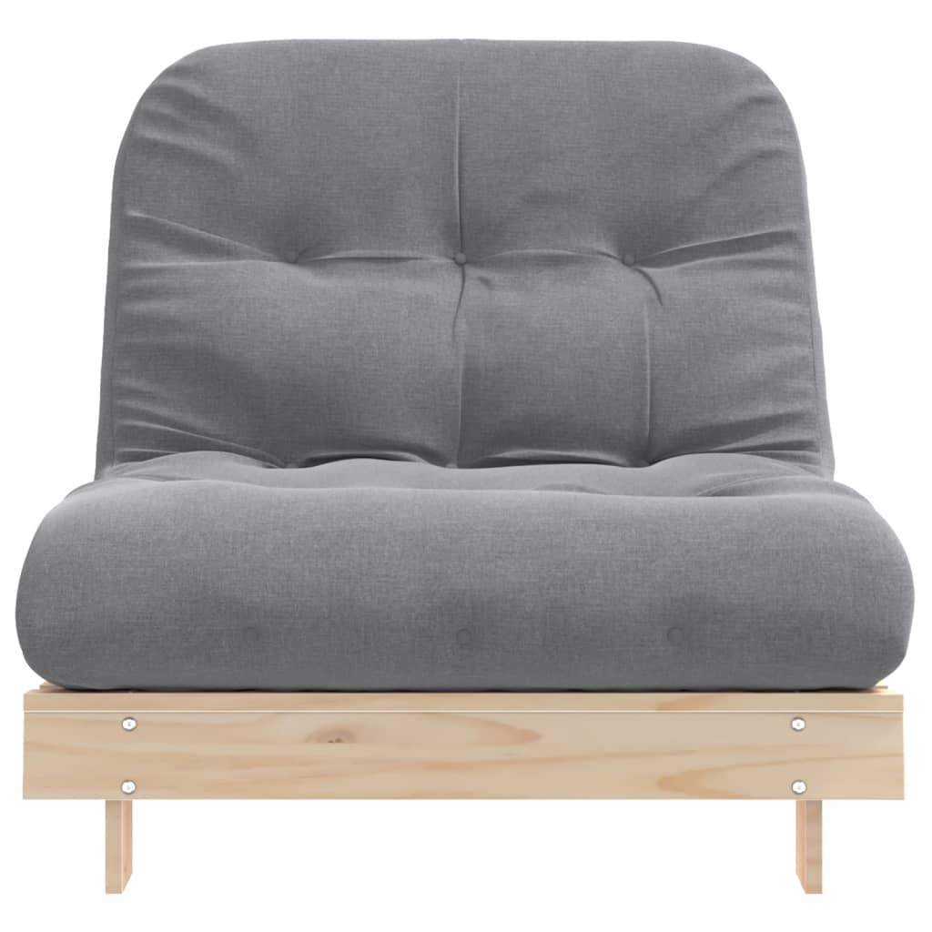 Futon slaapbank met matras 90x206x11 cm massief grenenhout is nu te koop bij PeponiXL, paradijselijk wonen!