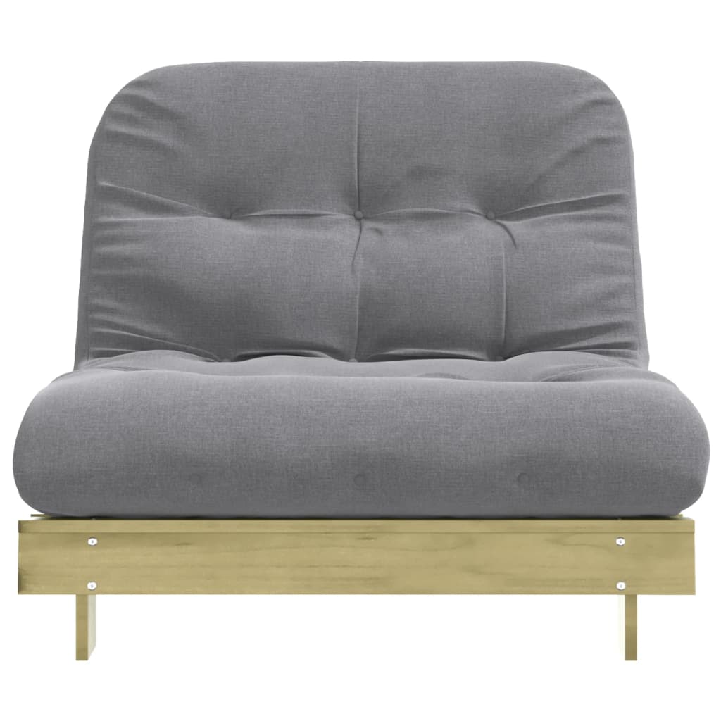 Futon slaapbank met matras 100x206x11 cm geïmpregneerd hout is nu te koop bij PeponiXL, paradijselijk wonen!