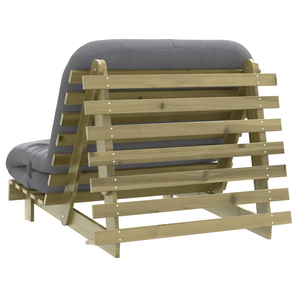 Futon slaapbank met matras 100x206x11 cm geïmpregneerd hout is nu te koop bij PeponiXL, paradijselijk wonen!