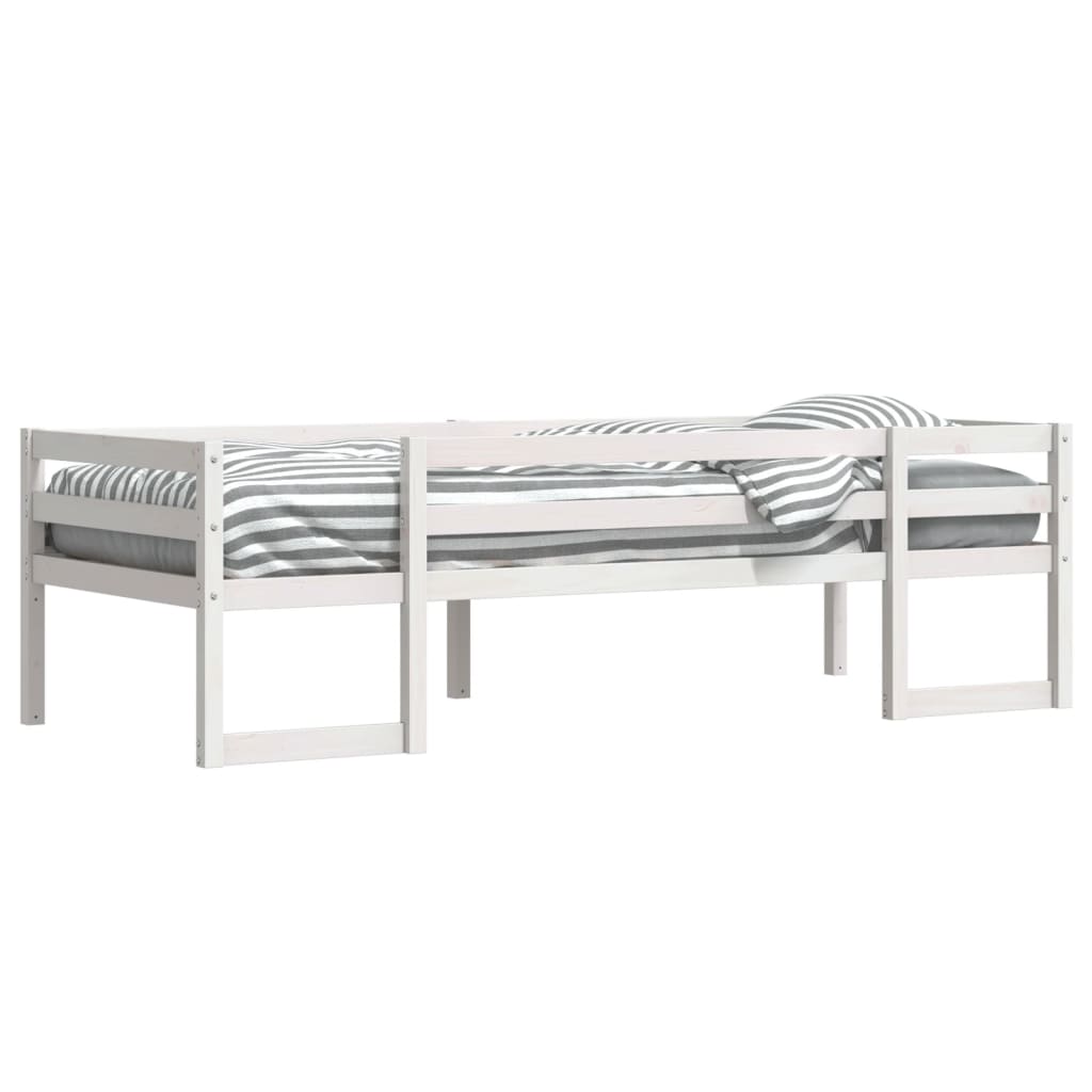 Kinderbedframe massief grenenhout wit 90x200 cm is nu te koop bij PeponiXL, paradijselijk wonen!
