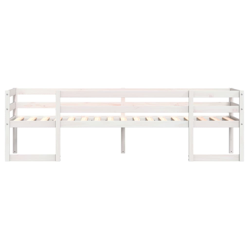 Kinderbedframe massief grenenhout wit 90x200 cm is nu te koop bij PeponiXL, paradijselijk wonen!