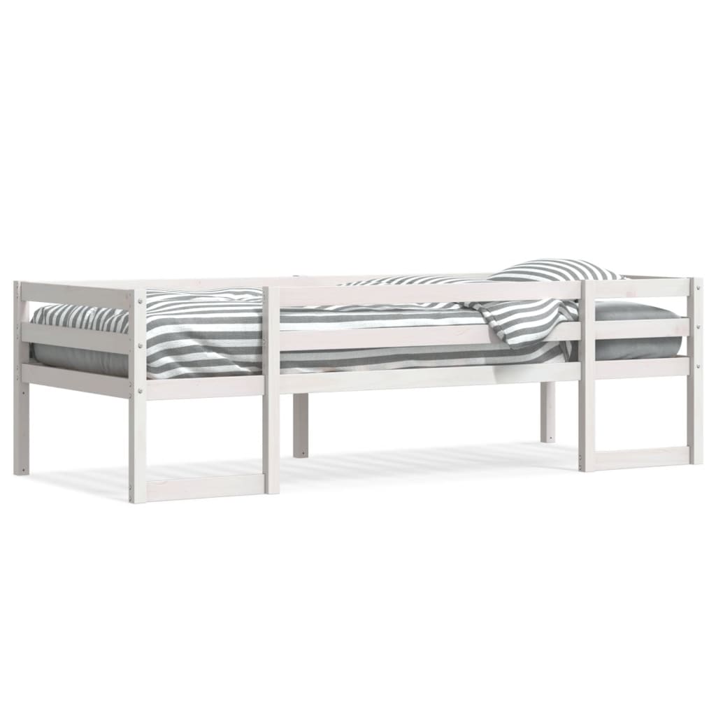 Kinderbedframe massief grenenhout wit 90x200 cm is nu te koop bij PeponiXL, paradijselijk wonen!
