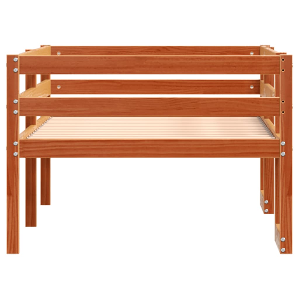 Kinderbedframe massief grenenhout wasbruin 90x200 cm is nu te koop bij PeponiXL, paradijselijk wonen!