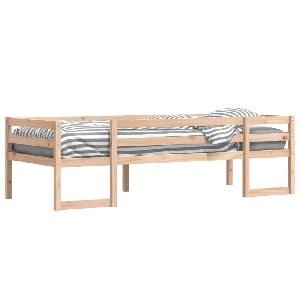 Kinderbedframe massief grenenhout 90x190 cm