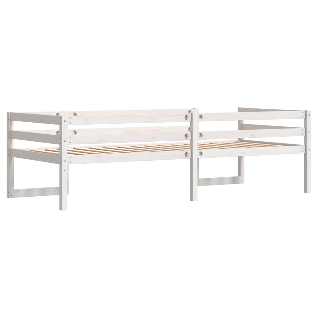 Kinderbedframe massief grenenhout wit 90x190 cm is nu te koop bij PeponiXL, paradijselijk wonen!