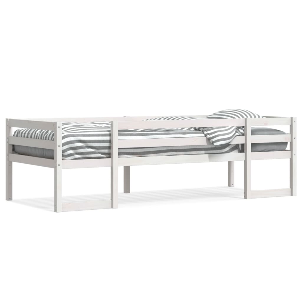 Kinderbedframe massief grenenhout wit 90x190 cm is nu te koop bij PeponiXL, paradijselijk wonen!