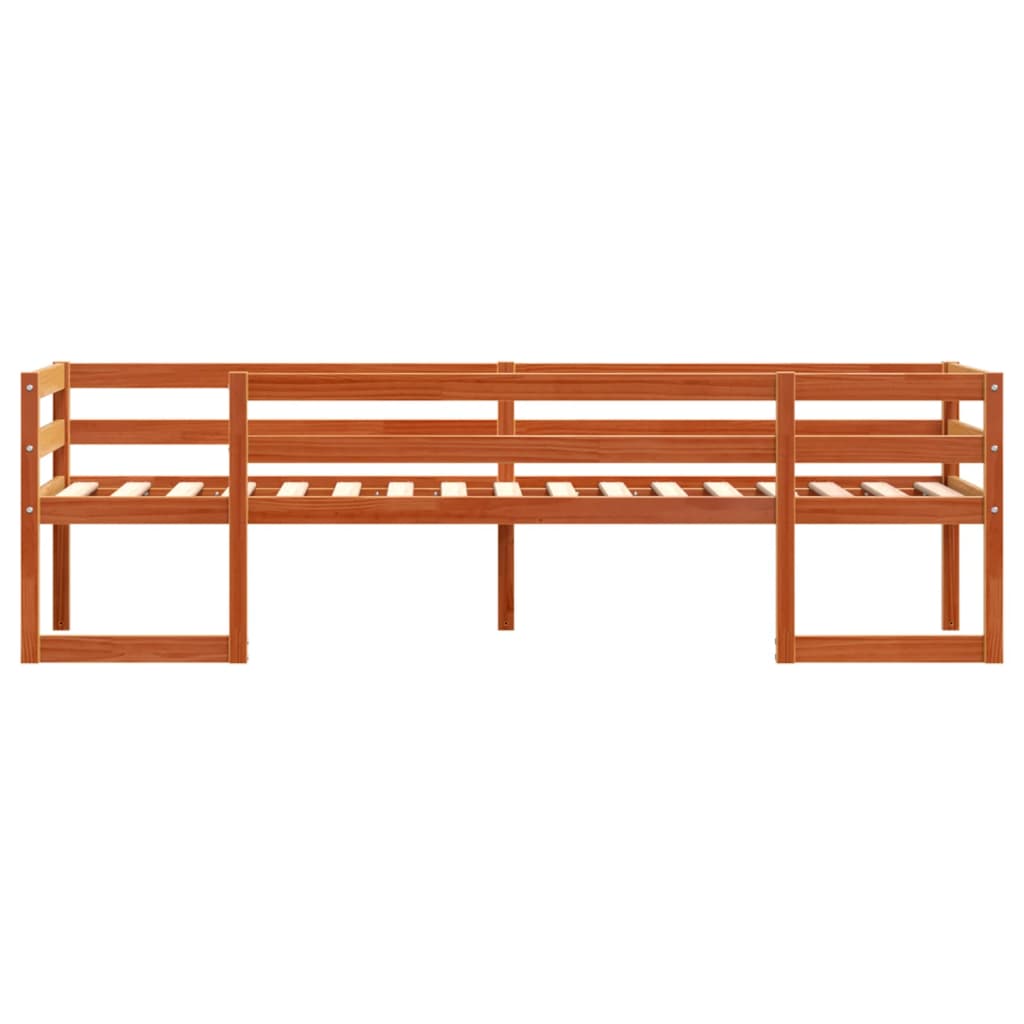 Kinderbedframe massief grenenhout wasbruin 90x190 cm is nu te koop bij PeponiXL, paradijselijk wonen!