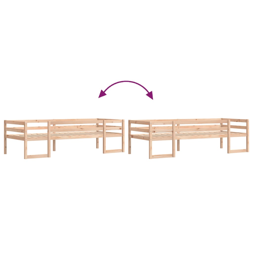 Kinderbedframe massief grenenhout 75x190 cm is nu te koop bij PeponiXL, paradijselijk wonen!