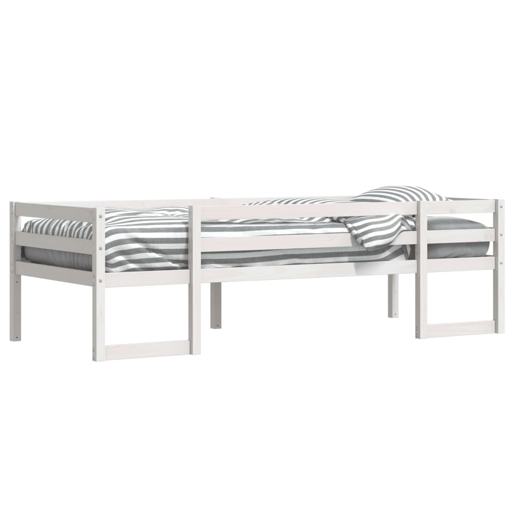 Kinderbedframe massief grenenhout wit 75x190 cm is nu te koop bij PeponiXL, paradijselijk wonen!