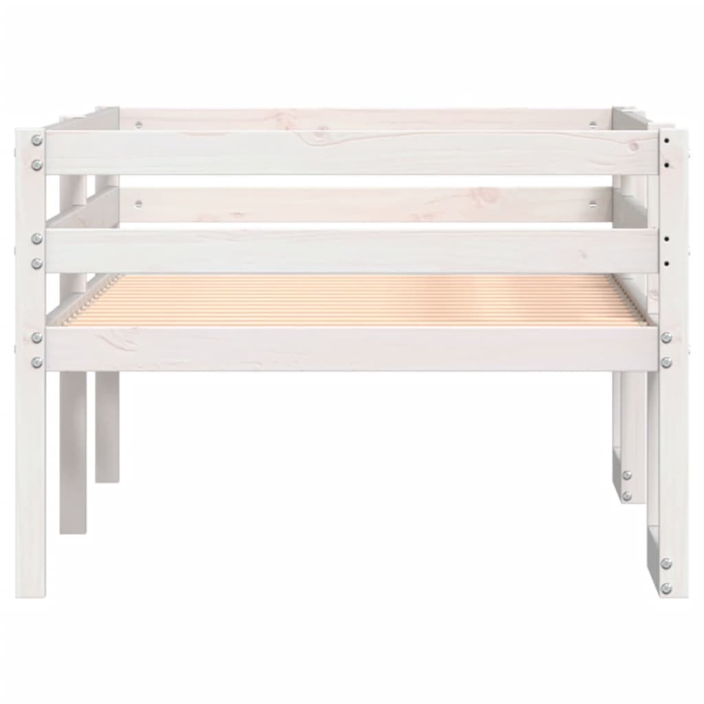 Kinderbedframe massief grenenhout wit 75x190 cm is nu te koop bij PeponiXL, paradijselijk wonen!