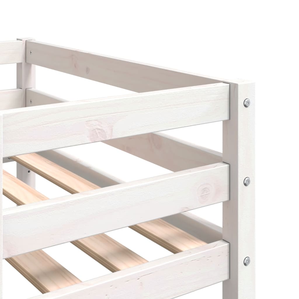 Kinderbedframe massief grenenhout wit 75x190 cm is nu te koop bij PeponiXL, paradijselijk wonen!