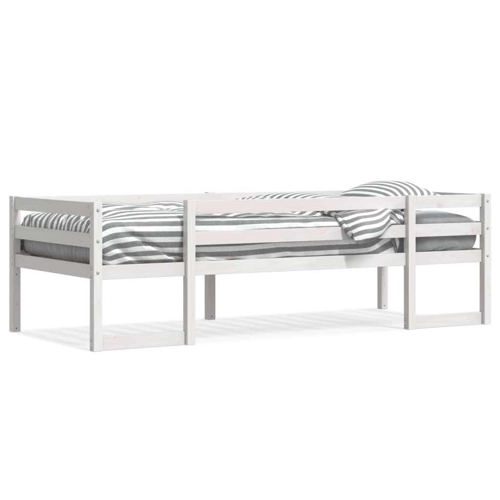 Kinderbedframe massief grenenhout wit 75x190 cm is nu te koop bij PeponiXL, paradijselijk wonen!
