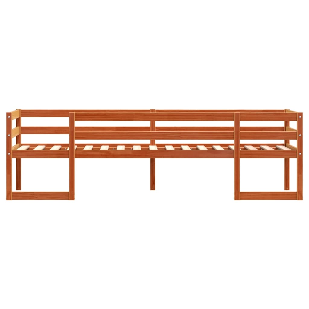Kinderbedframe massief grenenhout wasbruin 75x190 cm is nu te koop bij PeponiXL, paradijselijk wonen!