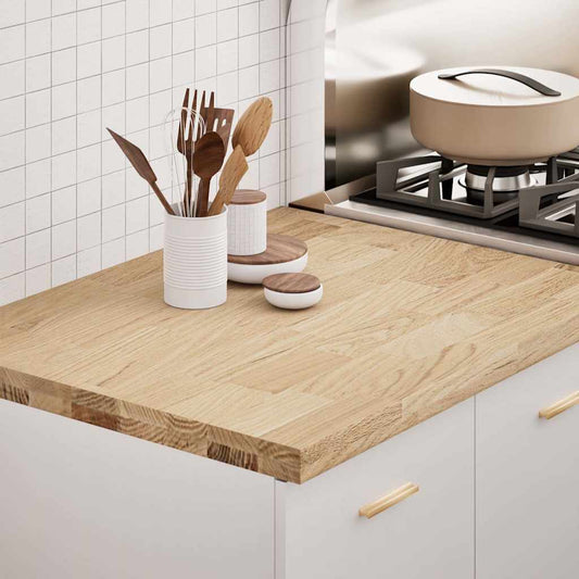 Keuken werkblad rechthoekig 80x63,5x4 cm massief eikenhout is nu te koop bij PeponiXL, paradijselijk wonen!