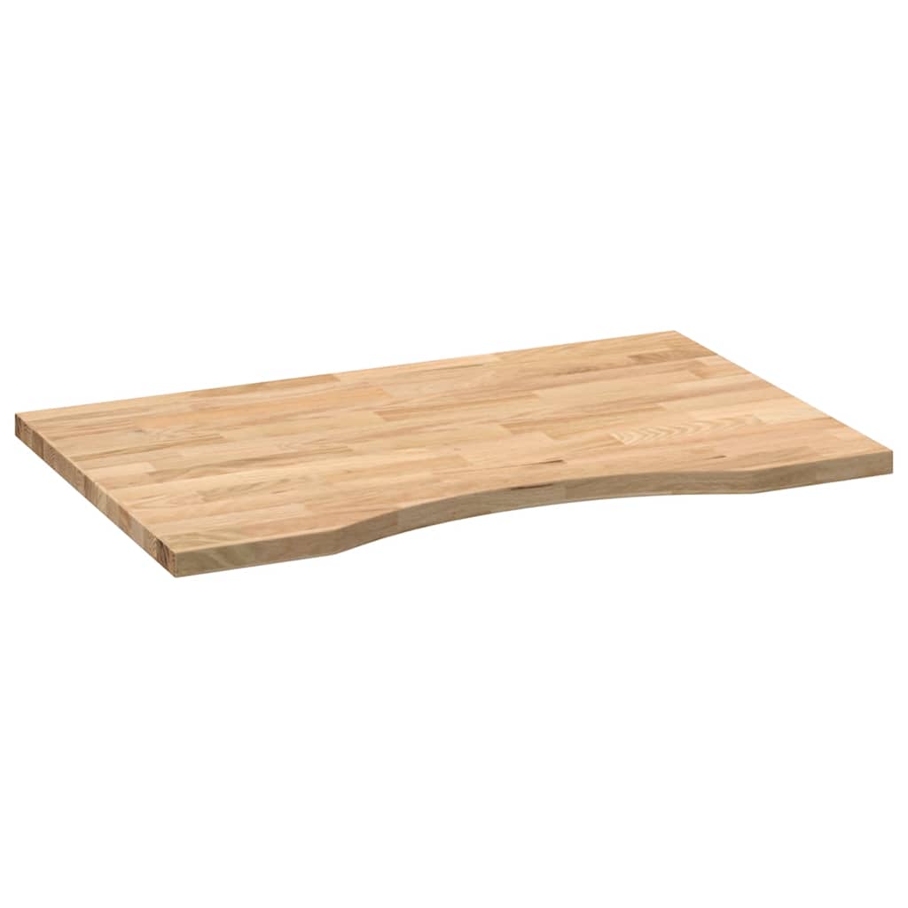 Bureaublad rechthoekig 80x50x2,5 cm onbehandeld eikenhout is nu te koop bij PeponiXL, paradijselijk wonen!