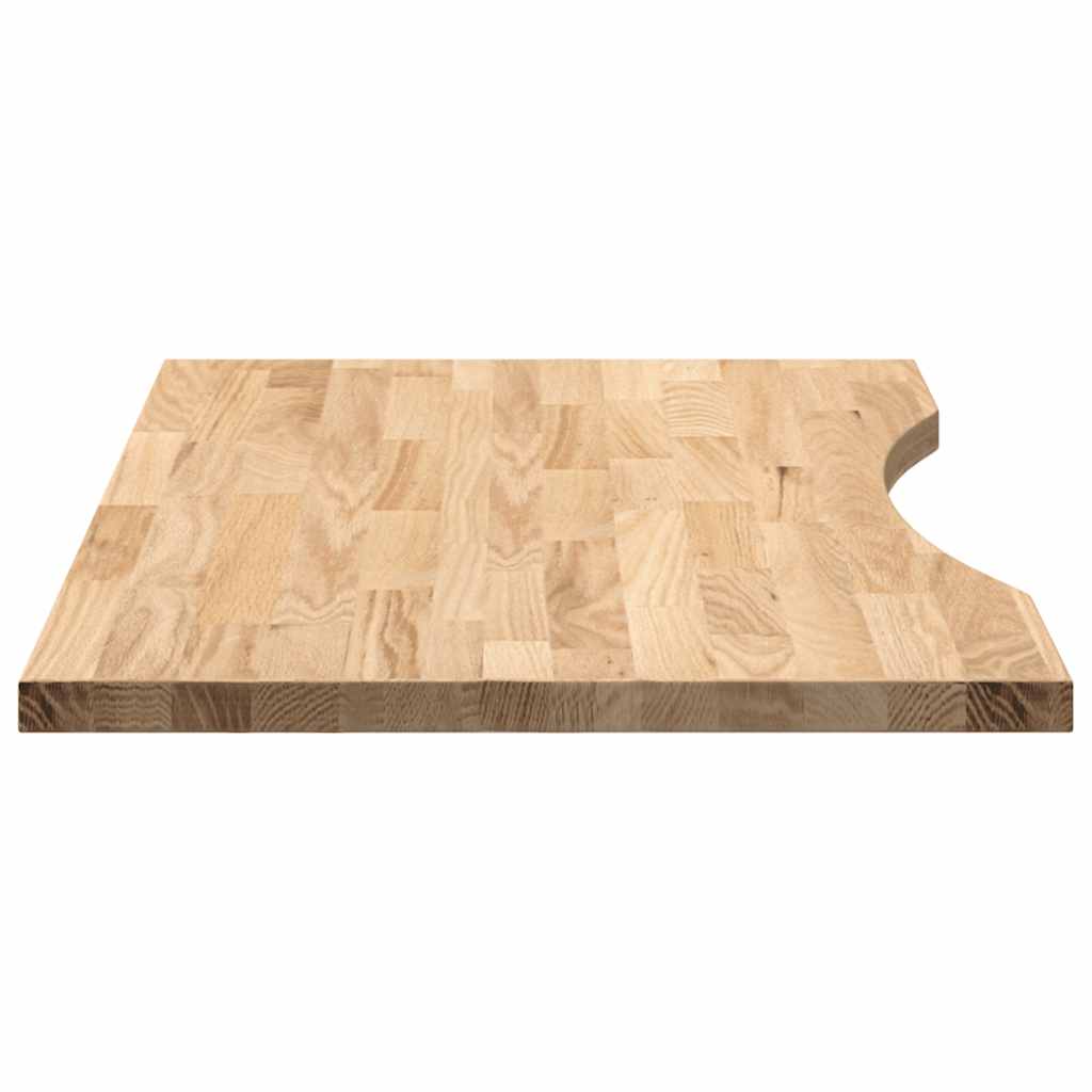 Bureaublad rechthoekig 80x50x2,5 cm onbehandeld eikenhout is nu te koop bij PeponiXL, paradijselijk wonen!