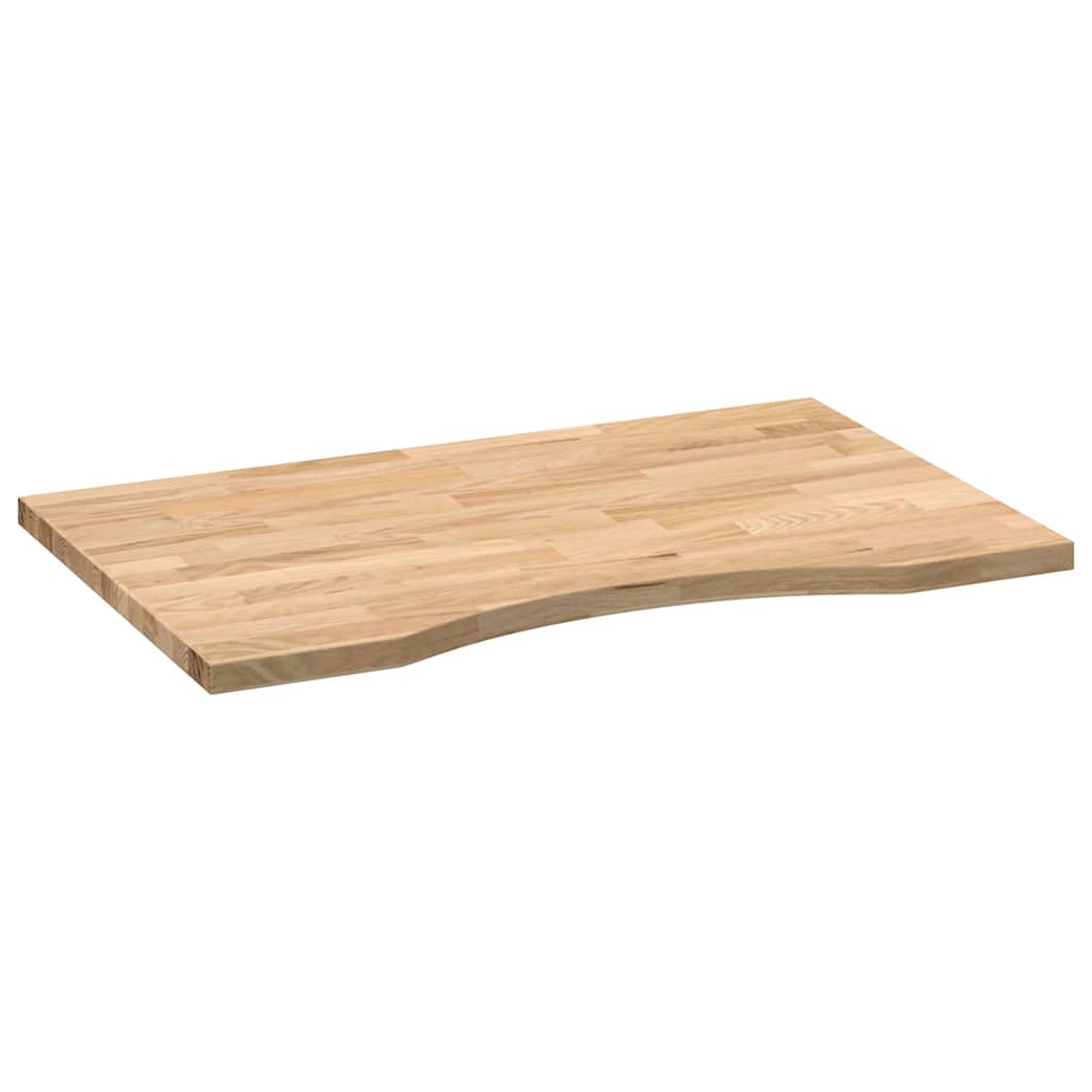 Bureaublad rechthoekig 80x60x2,5 cm onbehandeld eikenhout is nu te koop bij PeponiXL, paradijselijk wonen!