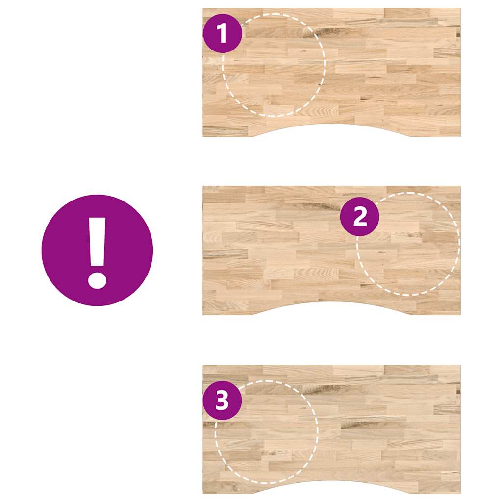 Bureaublad rechthoekig 100x60x2,5 cm onbehandeld eikenhout is nu te koop bij PeponiXL, paradijselijk wonen!