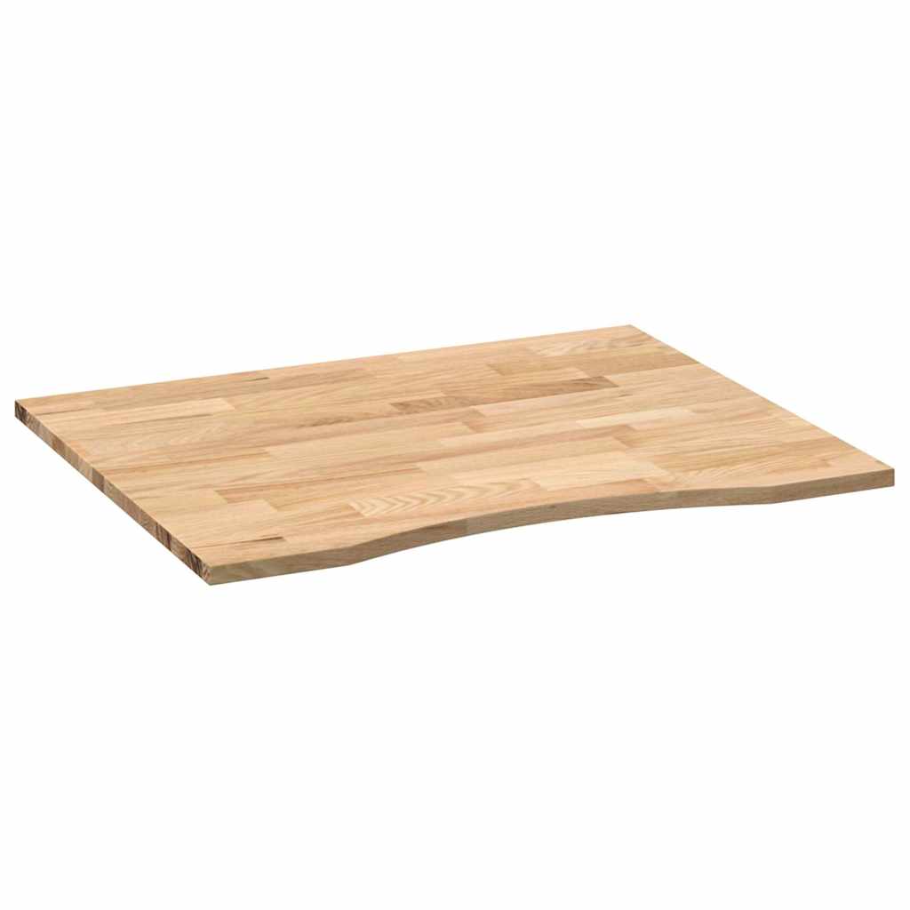 Bureaublad rechthoekig 100x80x2,5 cm onbehandeld eikenhout is nu te koop bij PeponiXL, paradijselijk wonen!