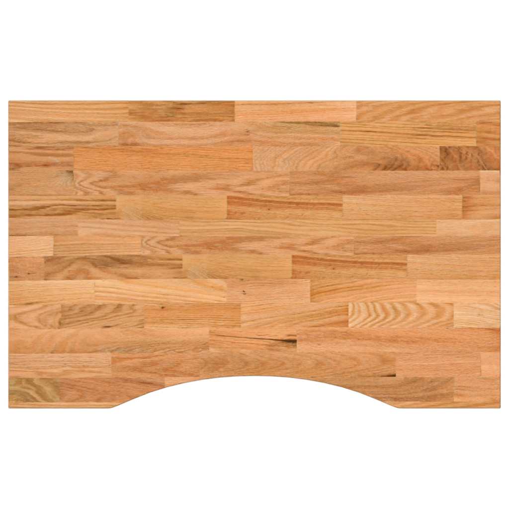 Bureaublad rechthoekig 80x50x2,5cm massief eikenhout lichtbruin is nu te koop bij PeponiXL, paradijselijk wonen!