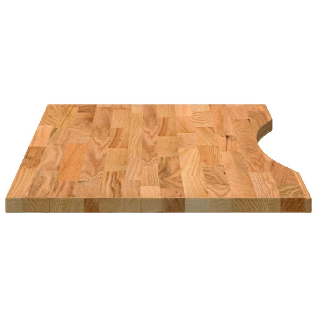 Bureaublad rechthoekig 80x50x2,5cm massief eikenhout lichtbruin is nu te koop bij PeponiXL, paradijselijk wonen!