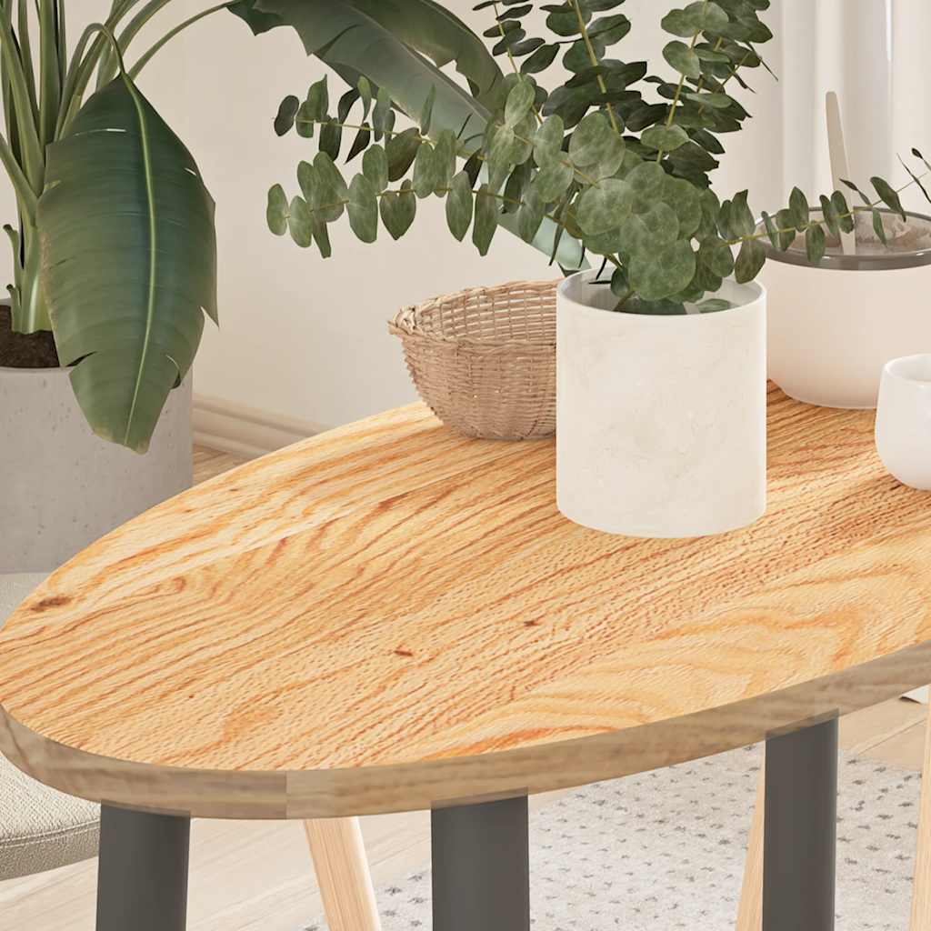 Tafelblad 80x40x2 cm ovaal massief eikenhout is nu te koop bij PeponiXL, paradijselijk wonen!